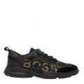 Mens Black/Gold Rapid Runn Trainers 83458 by BOSS from Hurleys
