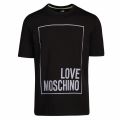 Mens Black Reflective Logo Regular Fit S/s T Shirt 39406 by Love Moschino from Hurleys