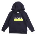 Boys Covered Logo Hooded Sweat Top 76439 by BOSS from Hurleys