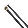Womens Black Round Garland Leather Belt 103179 by Versace Jeans Couture from Hurleys