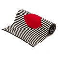 Womens Black/White Lip Stripe Knitted Scarf 47442 by Lulu Guinness from Hurleys