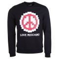 Mens Black Pixel Peace Sweat Top 17897 by Love Moschino from Hurleys