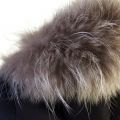 Womens Amiral Authentic Fur Hooded Smooth Jacket