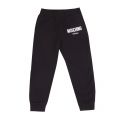 Boys Black Branded Sweat Pants 47385 by Moschino from Hurleys