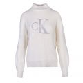 Womens Tofu Two Tone Monogram Loose Knitted Sweat Top 102781 by Calvin Klein from Hurleys