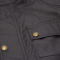 Boys Dark Navy Roadmaster Waxed Jacket