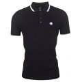 Mens Black Multistripe S/s Polo Shirt 72431 by Pretty Green from Hurleys