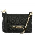 Womens Black Diamond Quilted Wristlet Crossbody Bag 110435 by Love Moschino from Hurleys