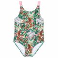 Girls Green Laya Island Swimsuit 86778 by Kenzo from Hurleys