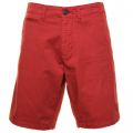 Mens Dark Red Chino Shorts