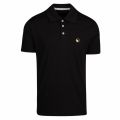 Love Moshino Mens Black Small Peace Badge Regular Fit S/s Polo Shirt 39418 by Love Moschino from Hurleys