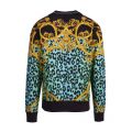 Mens Pure Mint Baroque Animal Print Sweat Top 51250 by Versace Jeans Couture from Hurleys