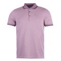 Mens Purple Belver Knit Collar S/s Polo Shirt 29262 by Ted Baker from Hurleys