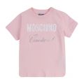 Girls Blossom Pink Couture Crystals S/s T Shirt 95197 by Moschino from Hurleys