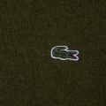 Mens Green Wool Crew Knitted Jumper 61778 by Lacoste from Hurleys