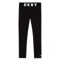 Girls Black Branded Leggings 91720 by DKNY from Hurleys