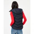 Womens Marine Navy Corsham Chevron Hooded Gilet 98994 by Joules from Hurleys