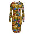 Womens Assorted Baroque Paradise L/s Midi Dress 51219 by Versace Jeans Couture from Hurleys
