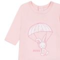 Baby Pale Pink Bunny Babygrow 102293 by BOSS from Hurleys
