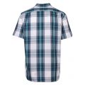 Mens Legion Blue/White Large Check Cotton S/s Shirt 59285 by Lacoste from Hurleys