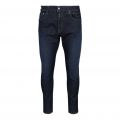 Mens Dark Blue Mickym Hyperflex Tapered Jeans 102845 by Replay from Hurleys