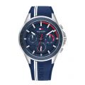 Mens Navy Aiden Silicone Strap Watch 94803 by Tommy Hilfiger from Hurleys