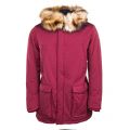 Mens Red Fur Hooded Parka 61181 by Armani Jeans from Hurleys