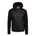 Mens Black Nolan Hybrid Hooded Jacket 77763 by Parajumpers from Hurleys