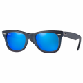 Blue Mirror RB2140 Wayfarer Pixel Sunglasses 62177 by Ray-Ban from Hurleys