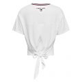 Womens Classic White Back Knot Detail S/s T Shirt 39229 by Tommy Jeans from Hurleys