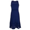 Womens True Navy Pointelle Flare Dress 9337 by Michael Kors from Hurleys