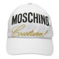 Girls White Couture Logo Cap 36140 by Moschino from Hurleys