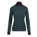 Womens Green/Purple Roll Neck Sweater 48013 by Emporio Armani from Hurleys