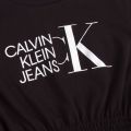 Girls Black Hybrid Logo T Shirt Dress 83081 by Calvin Klein from Hurleys