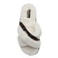Womens Cream Lottie Crossover Slippers 77265 by Barbour from Hurleys
