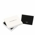 Mens Black Branded Leather Card Holder 45754 by Emporio Armani from Hurleys