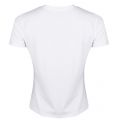 Womens White Branded S/s T Shirt 19857 by Emporio Armani from Hurleys