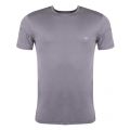 Mens Anthracite Logo Pima Cotton Regular Fit S/s T Shirt 30857 by Emporio Armani Bodywear from Hurleys