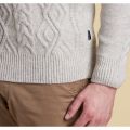 Heritage Mens Mist Barnard Cable Knit Jumper 11952 by Barbour from Hurleys