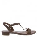 Womens Tan Metal Plate Sandals 19902 by Emporio Armani from Hurleys
