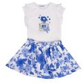 Girls White/Blue Perfume S/s T Shirt & Skirt Set 40172 by Mayoral from Hurleys