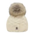 Girls Milk Cable Knitted Fur Beanie 90065 by Parajumpers from Hurleys