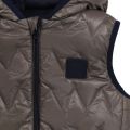Boys Khaki/Navy Quilted Reversible Gilet 92781 by BOSS from Hurleys