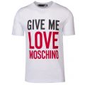 Mens Optical White Give Me Love Slim Fit S/s T Shirt 35211 by Love Moschino from Hurleys