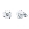 Womens Silver/Crystal Hamzi Heart Flower Earrings 54142 by Ted Baker from Hurleys