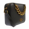 Womens Black Heart Chain Camera Bag 74230 by Love Moschino from Hurleys