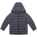 Boys Navy Branded Padded Hooded Jacket 30706 by Emporio Armani from Hurleys