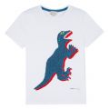 Boys White Vodingo Dino S/s T Shirt 45895 by Paul Smith Junior from Hurleys
