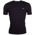 Mens Black Regular Fit S/s Tee Shirt 69689 by Armani Jeans from Hurleys