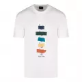 PS Paul Smith T Shirt Mens Off White Taped Bunny Reg Fit S/s T Shirt